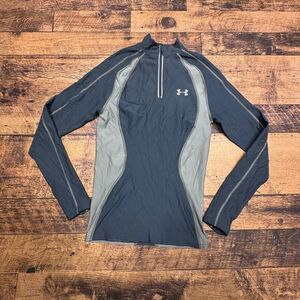 Under‎ Armour Quarter Zip Athletic Running Top Performance Workout Long Sleeve M